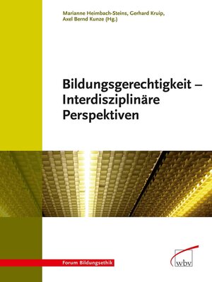 cover image of Bildungsgerechtigkeit--Interdisziplinäre Perspektiven